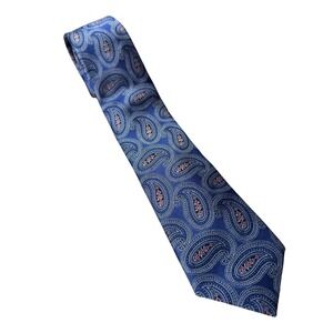 Alara Paisley Silk Tie Mens One Size Blue Red Formal Business Accessory